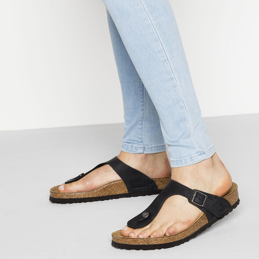 Birkenstock Gizeh Oiled Leather Black